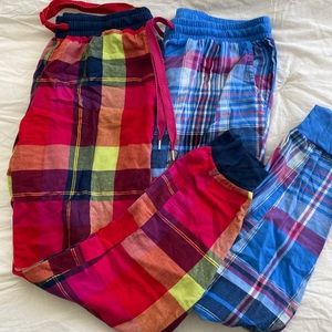 Set of Plaid pajama pants